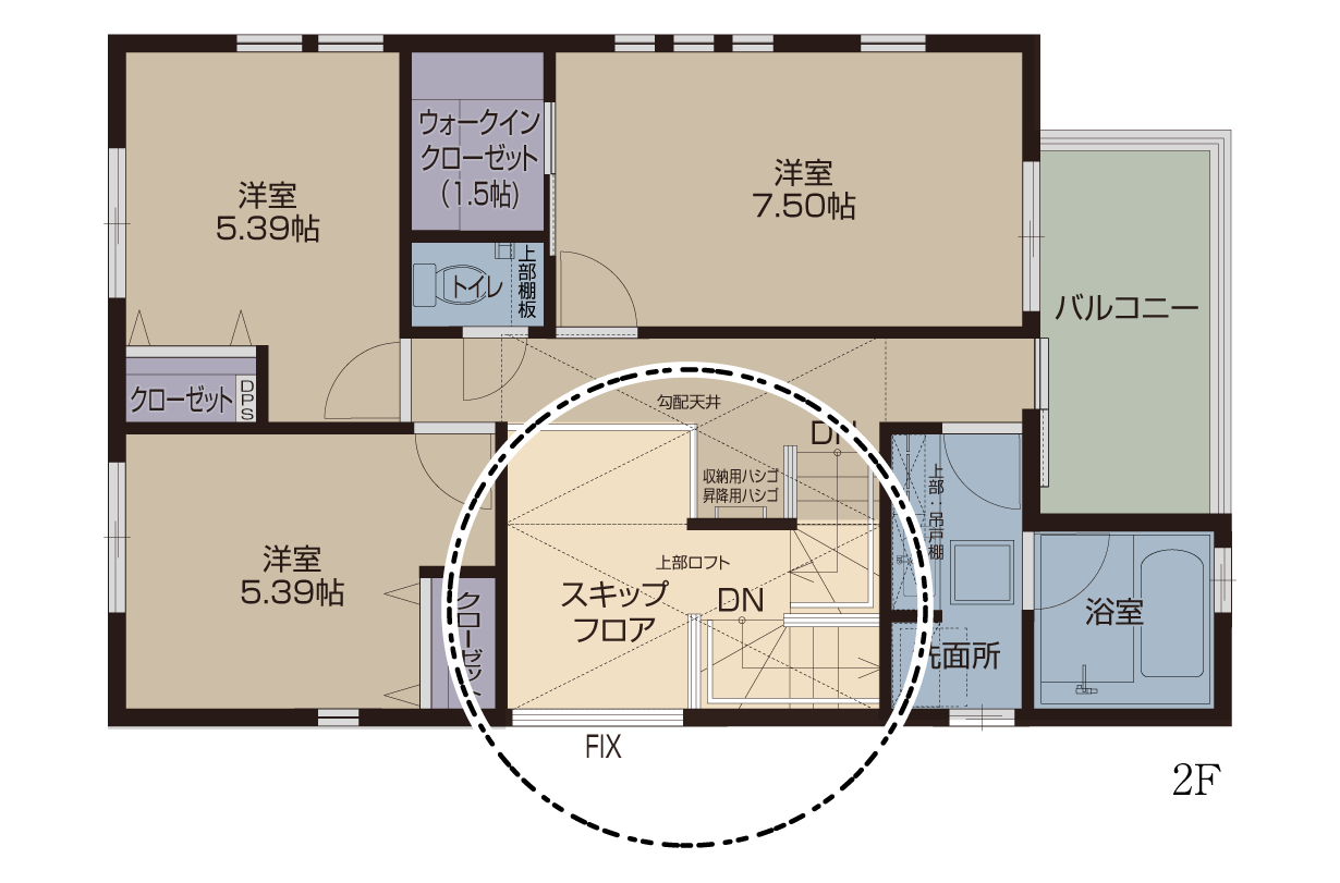 スキップフロアのイメージ